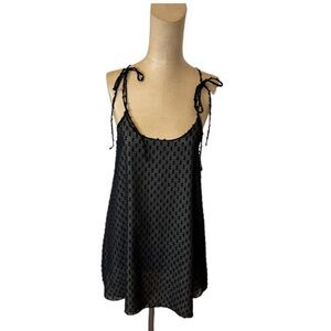 Wild Fox Black Tie Strap Tank Dress XS